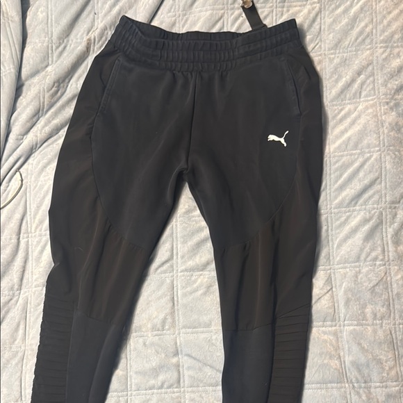 Puma Black Joggers with Tapered Leg and Elastic Cuffs - Picture 1 of 6